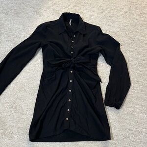 Free People Black Long Sleeve Dress